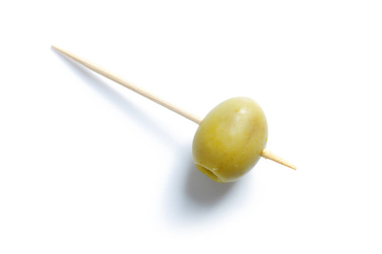 綠橄欖和牙簽