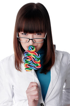 年輕迷人的糖果女孩