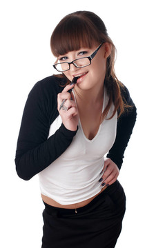 迷人的年輕的商業(yè)女性