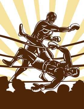 Boxer從拳擊場(chǎng)上擊倒對(duì)手