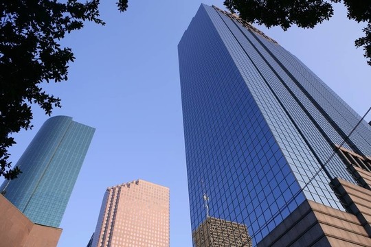休斯敦市藍(lán)色建筑摩天大樓城-德克薩斯