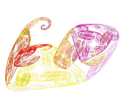 白色數(shù)字分形