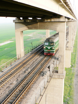 鐵路橋 火車 淮南淮河大橋