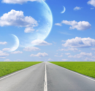 在陌生星球的天空