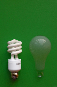 緊湊型熒光燈（CFL）衰落的白熾燈泡