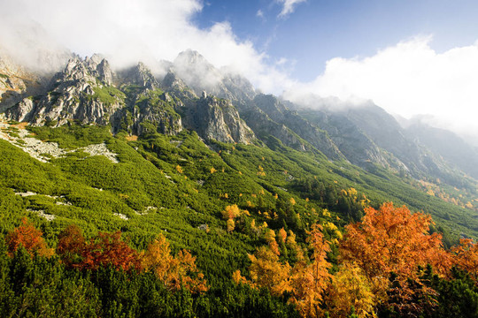 巨大的冷谷；Vysoke Tatry（高水）；斯洛伐克