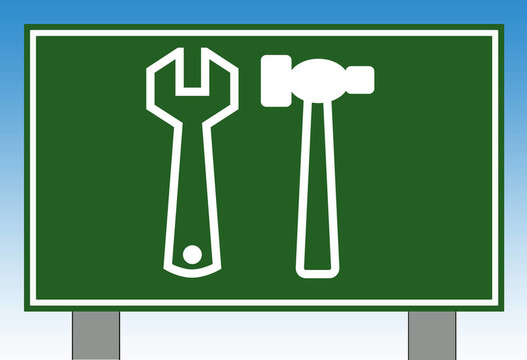 工人工具道路標(biāo)志