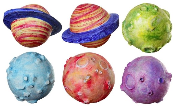 太空幻想六行星手工制作多彩