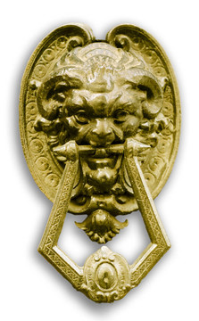 隔離在白Doorknocker