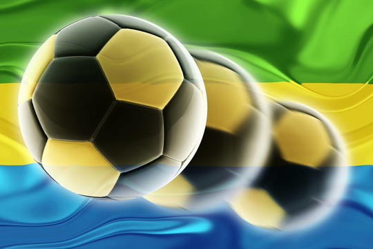 Gabon波浪足球旗幟