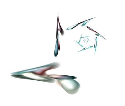 白色背景下的數(shù)字分形