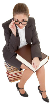 女人與一堆書
