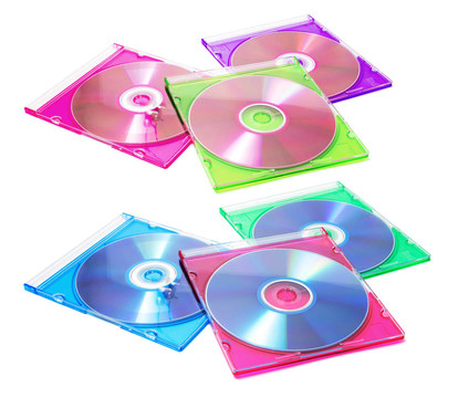 塑料盒中的光盤