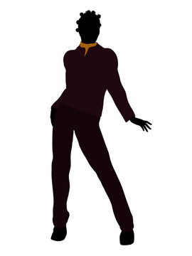 美國黑人休閑女性剪影