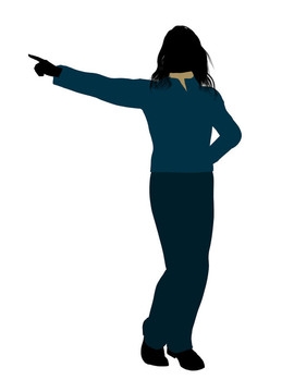 休閑女人插圖剪影