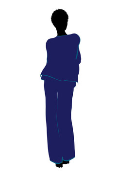 非洲裔女性內(nèi)衣剪影