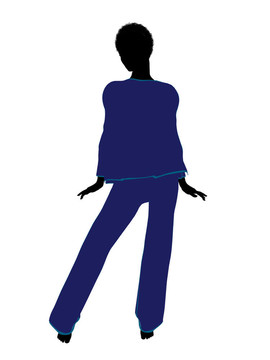 非洲裔女性內(nèi)衣剪影