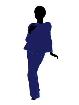 非洲裔女性內(nèi)衣剪影