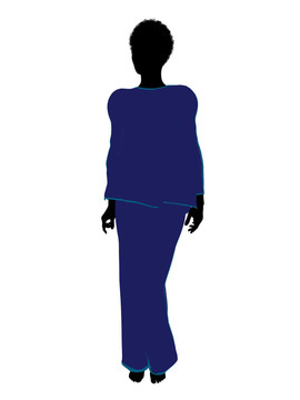 非洲裔女性內(nèi)衣剪影