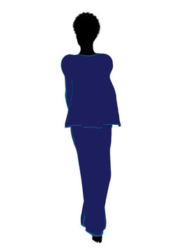 非洲裔女性內(nèi)衣剪影