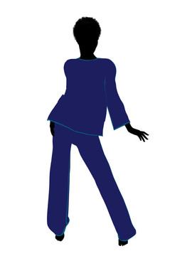非洲裔女性內(nèi)衣剪影