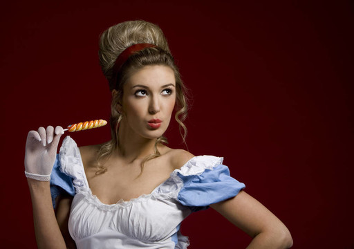 Lollipop。釘上工作室的女人的肖像