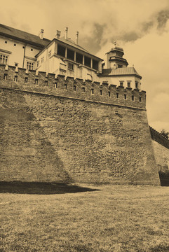 老照片風(fēng)格ofRoyal Wawel Castle；Cracow
