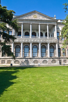 卓瑪bahche宮殿建筑；伊斯坦布爾；土耳其