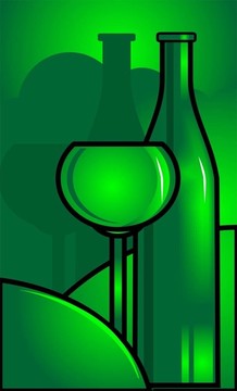 酒瓶和酒杯