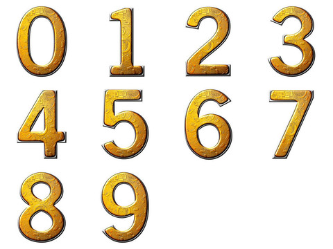 設置數(shù)字的金屬