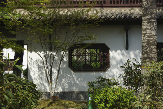 公園景觀中式窗