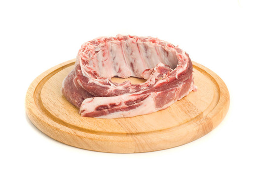 未煮熟的豬肉圓硬紙板