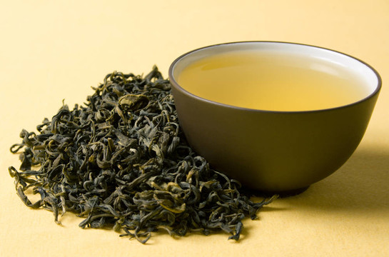 綠茶茶葉干泥杯