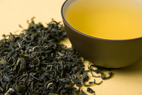 綠茶茶葉干泥杯