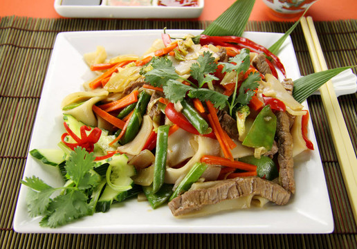 牛肉面炒