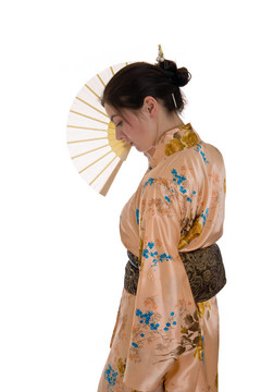 在和服的女孩