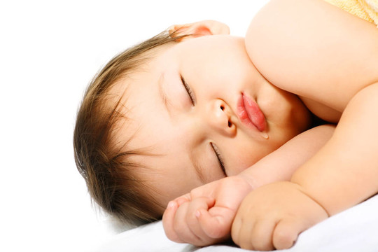 可愛熟睡的嬰兒。