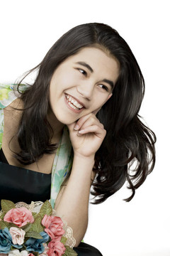 鮮花伴娘捧花