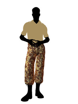 男性士兵剪影