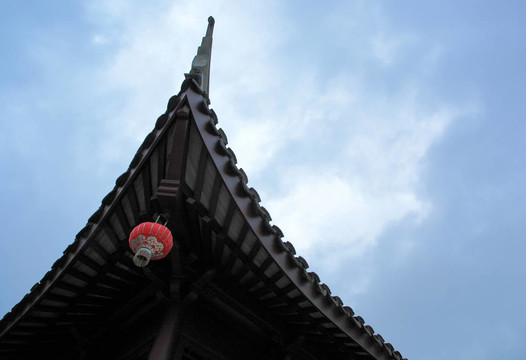 帶燈籠的中國屋頂