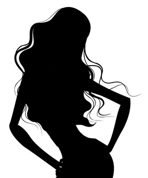 女人的剪影