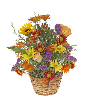 籃子里的Flowers