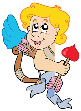 潛伏Cupid與弓和箭