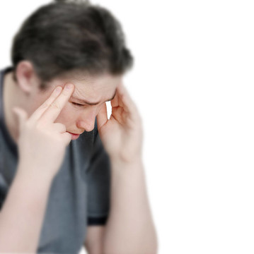 模糊的眼睛的頭痛