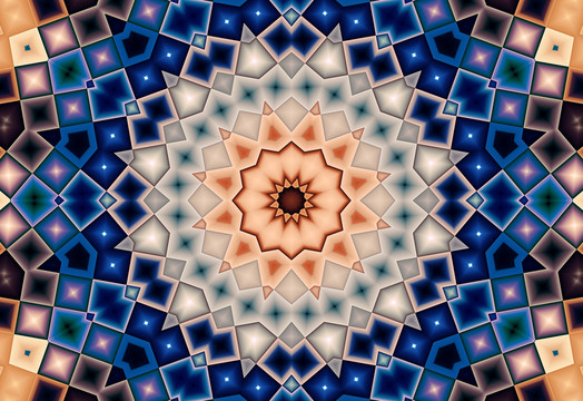3D瓷片拼接花紋