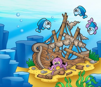 章魚與魚類的海難