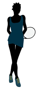 非洲裔美國女子網(wǎng)球選手剪影