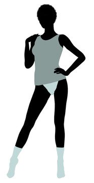 非洲裔美國(guó)人的內(nèi)衣剪影