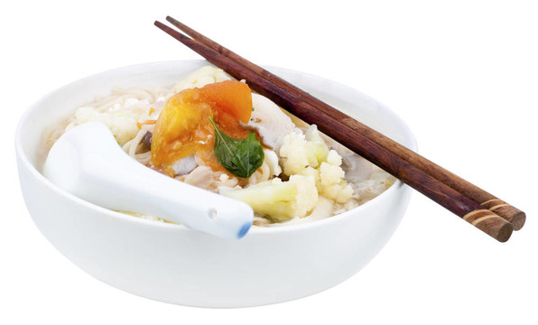 素菜湯面。