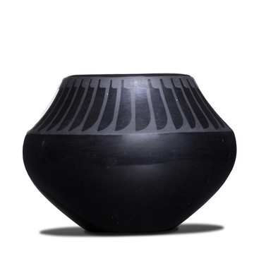 blackware印第安陶器白
